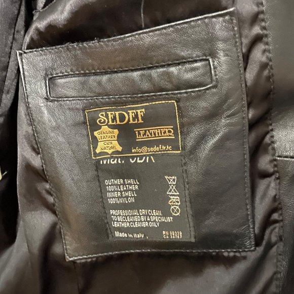 Black Genuine Leather Boxy Leather Jacket L - Picture 9 of 16